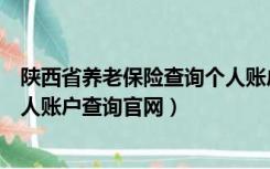 陕西省养老保险查询个人账户查询（陕西省养老保险查询个人账户查询官网）