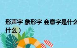 形声字 象形字 会意字是什么生肖（形声字 象形字 会意字是什么）