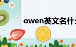 owen英文名什么意思（owen）