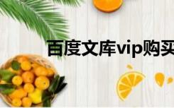 百度文库vip购买（百度文库vvv）