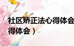 社区矫正法心得体会1000字（社区矫正法心得体会）