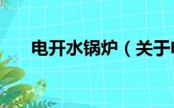 电开水锅炉（关于电开水锅炉的介绍）