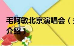 毛阿敏北京演唱会（关于毛阿敏北京演唱会的介绍）