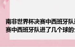 南非世界杯决赛中西班牙队进了几个球（关于南非世界杯决赛中西班牙队进了几个球的介绍）