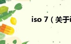 iso 7（关于iso 7的介绍）