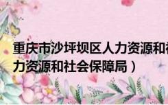 重庆市沙坪坝区人力资源和社会保障网（重庆市沙坪坝区人力资源和社会保障局）