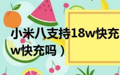 小米八支持18w快充吗（小米8青春版支持18w快充吗）