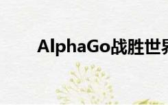 AlphaGo战胜世界围棋冠军李世石?