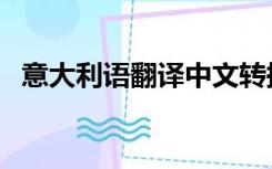 意大利语翻译中文转换器（意大利文翻译）