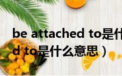 be attached to是什么意思啊（be attached to是什么意思）