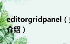 editorgridpanel（关于editorgridpanel的介绍）