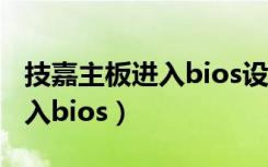 技嘉主板进入bios设置u盘启动（技嘉主板进入bios）