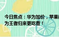 今日焦点：华为加价，苹果破发，黄牛：今年格局变了，华为王者归来更吃香！