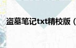 盗墓笔记txt精校版（盗墓笔记txt百度云）