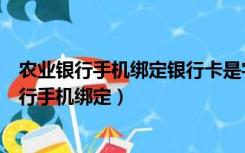 农业银行手机绑定银行卡是字母打头还是数字打头（农业银行手机绑定）