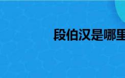 段伯汉是哪里的（段伯汉）