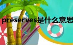 preserves是什么意思（preserve什么意思）