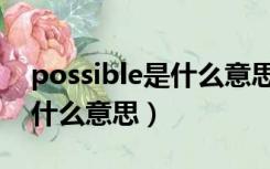 possible是什么意思中文翻译（possible是什么意思）