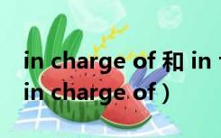 in charge of 和 in the charge of 的区别（in charge of）