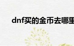 dnf买的金币去哪里了（dnf买号平台）