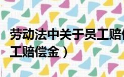 劳动法中关于员工赔偿的条款（劳动法全文员工赔偿金）