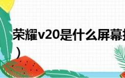 荣耀v20是什么屏幕技术（荣耀v20是什么屏）