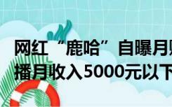 网红“鹿哈”自曝月赚500万背后，95%的主播月收入5000元以下