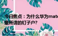 今日焦点：为什么华为mate30pro还是那么多人在用?这就是所谓的钉子户?