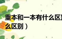 重本和一本有什么区别二本（重本和一本有什么区别）