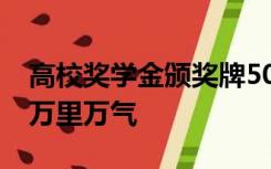 高校奖学金颁奖牌500写得像50000，网友：万里万气