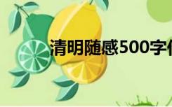 清明随感500字作文（清明随感）