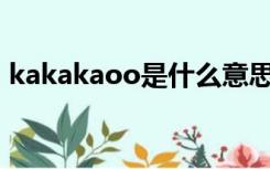 kakakaoo是什么意思（kakao是什么意思）