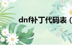 dnf补丁代码表（dnf傻瓜包补丁）