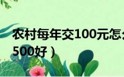 农村每年交100元怎么交（农村交100好还是500好）