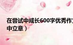 在尝试中成长600字优秀作文（在尝试中成长作文600字初中立意）