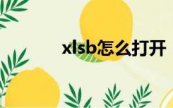 xlsb怎么打开（xls怎么打开）