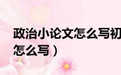 政治小论文怎么写初中1000字（政治小论文怎么写）