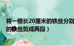 将一根长20厘米的铁丝分别围成长方形（将一条长为20cm的铁丝剪成两段）