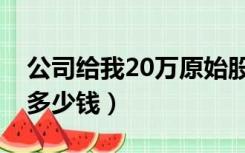 公司给我20万原始股多吗（20万原始股能赚多少钱）