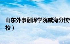 山东外事翻译学院威海分校学费（山东外事翻译学院威海分校）