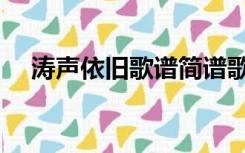 涛声依旧歌谱简谱歌谱（涛声依旧简谱）