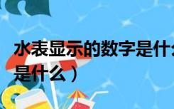 水表显示的数字是什么单位（水表显示的数字是什么）