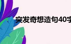 突发奇想造句40字（突发奇想造句）