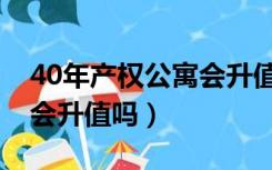 40年产权公寓会升值吗知乎（40年产权公寓会升值吗）