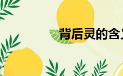 背后灵的含义（背后灵）