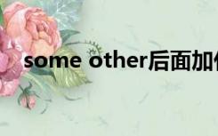 some other后面加什么（some other）