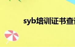 syb培训证书查询网（syb培训）