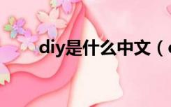 diy是什么中文（diy什么意思中文）