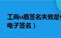 工商u盾签名失败是什么意思（工商银行u盾电子签名）