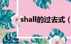 shall的过去式（must的过去式）